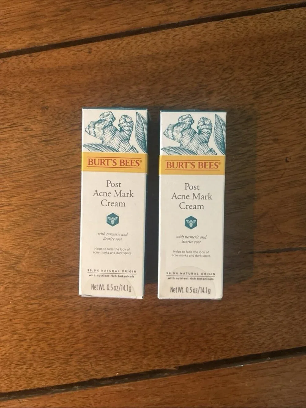(2 Pack) Burts Bees Post Acne Mark Cream, Tumeric & Cica 0.5 Oz M10